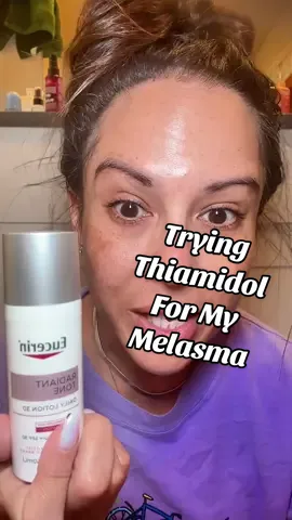 Can 3 Eucerin products fade dark spots in under a month? Day 1 — August 10th. I’m using their Radiance Tone Dual Serum, Night Cream, and SPF 30 Daily Lotion—each powered by Thiamidol to target hyperpigmentation at the root. Daily until Labor Day, then we’ll add hydroquinone. Follow along for real results.  #melasma #melasmatreatment #hyperpigmentation #melasmaskincare #thiamidol 