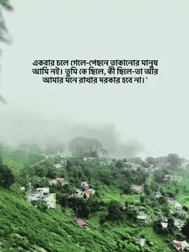 একবার চলে গেলে-পেছনে তাকানোর মানুষ আমি নই। তুমি কে ছিলে, কী ছিলে-তা আর আমার মনে রাখার দরকার হবে না।