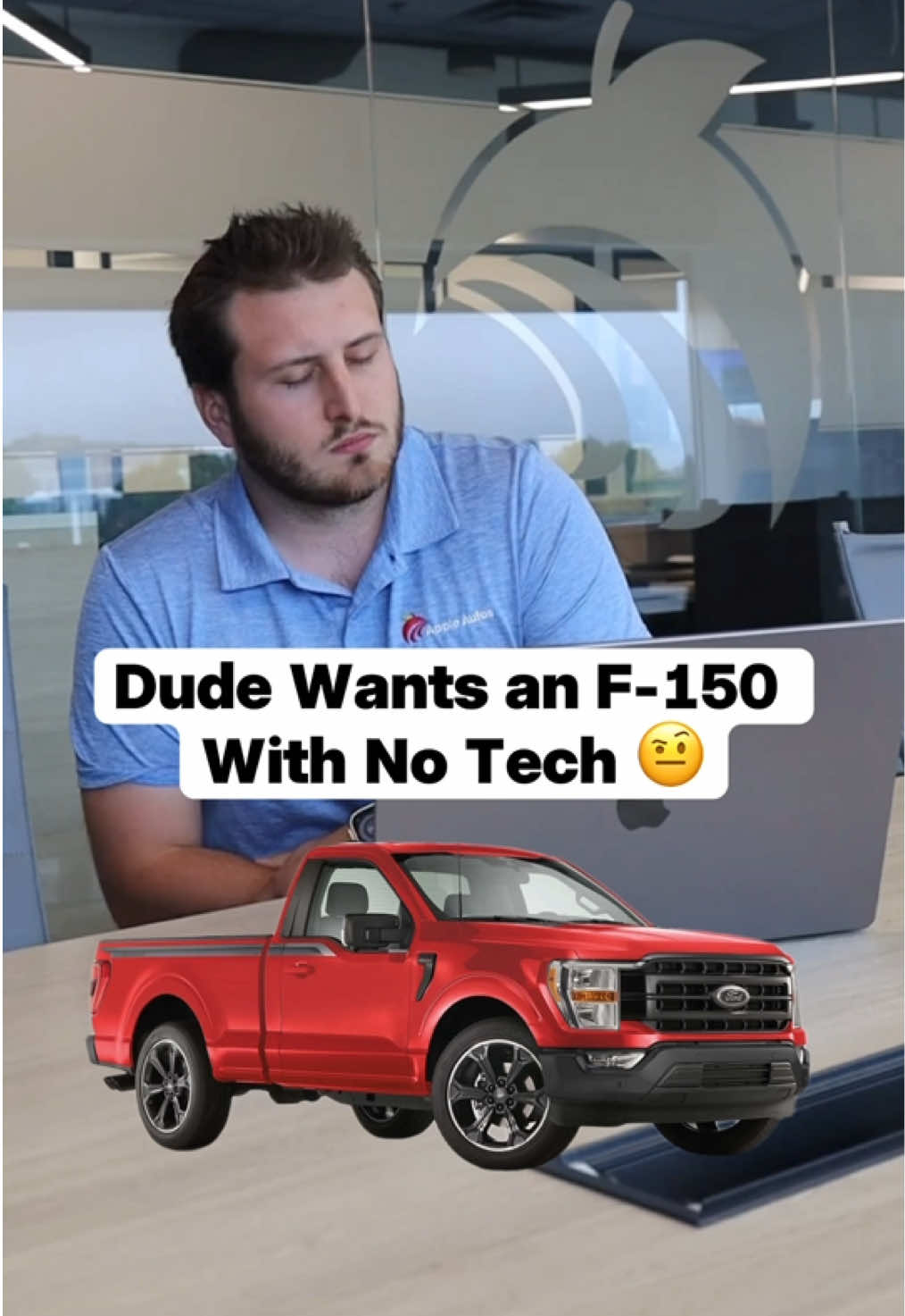 Sometimes base models are better for some customers. Unfortunately no tech on newer F-150s is not a thing anymore. #oldschooltrucks #notechvehicles #minimalistcars