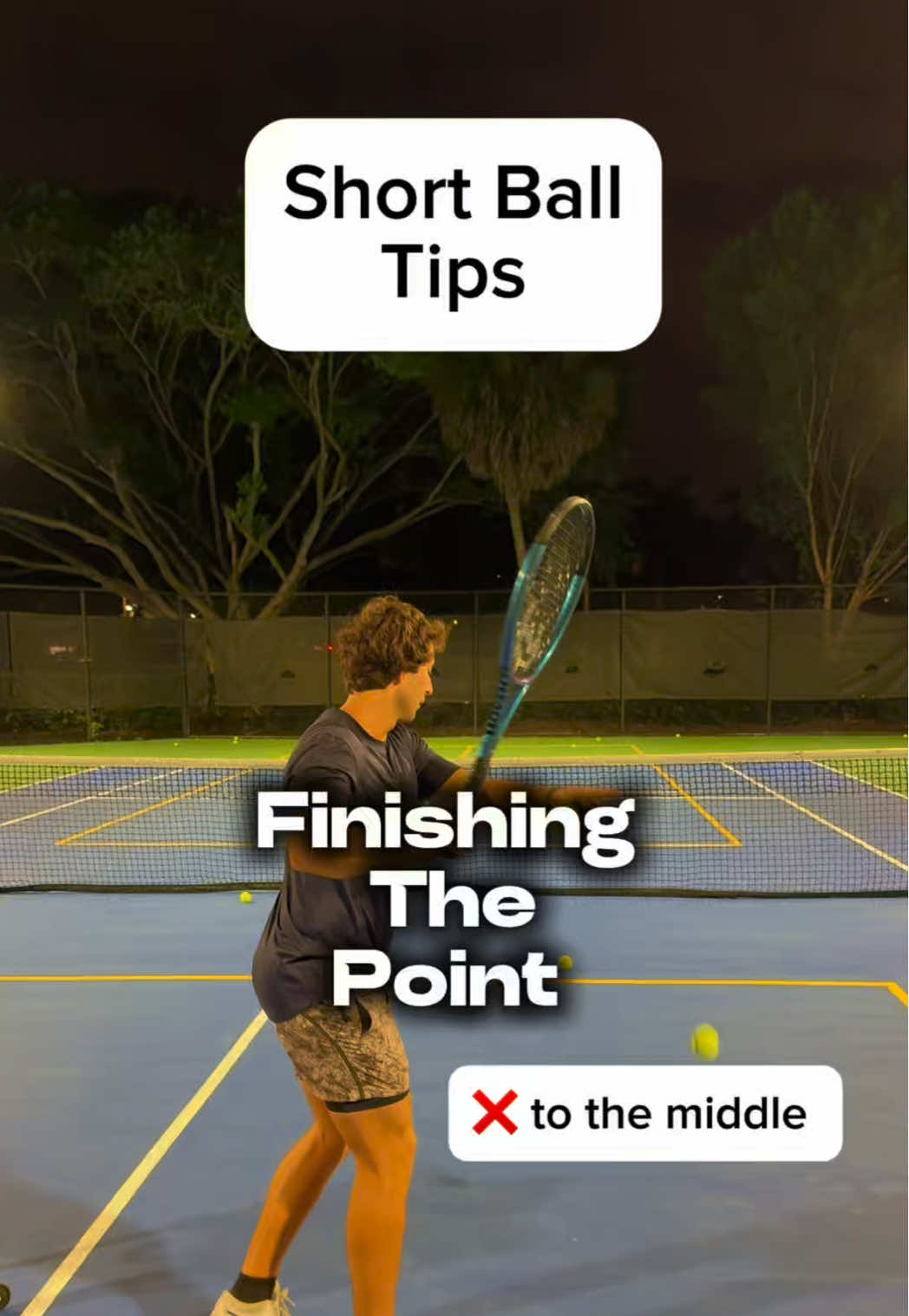 Short Ball Tips 🎾 🎾 Too many intermediate players don’t make the right decision when the ball lands near the service line. 🤔 Consider the fact that you might have to stay at the net, so your shot might be more important that one would think. 📝 Work on controlling your shots, find the speed you can successfully execute and then work your way up from there. #tennismatch #tenniscoach #tennistraining  #miamitennis #tennismiami #tennisfun #tennistips #tennislessons #tennisdrills #learntennis #tennisexercises #tennispractice #tennislife #tennispoints #tennisplayers #tennisplay 