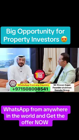 #danubeproperties #otf #rizwansajan #obaidtahir6 #doha  Don’t just live in GCC, own a part of it. This is the best opportunity 😍