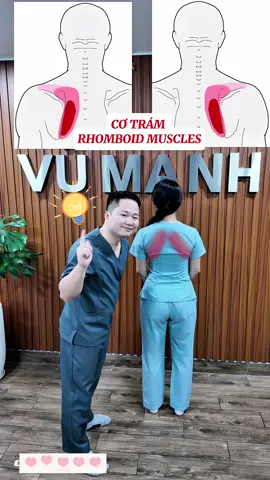 Bài tập giúp khoẻ vùng cơ trám, giảm đau nhức. Hãy tập cùng em Mạnh nhé 💡#vuducmanh76 #tips #rhomboidpain 