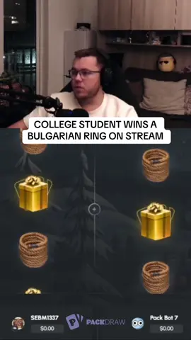 COLLEGE STUDENT WINS A BULGARIAN RING ON STREAM #kickstreaming 