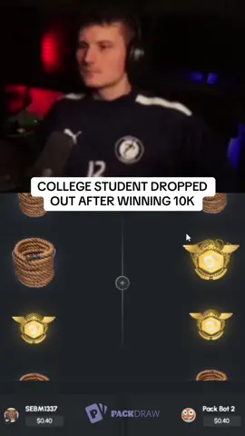 COLLEGE STUDENT DROPPED OUT AFTER WINNING 10K #kickstreaming 