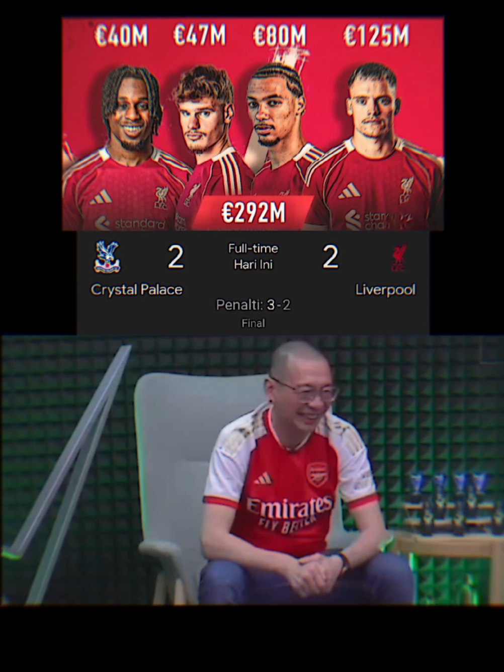 belanja banyak tapi ga sanggup ngalahin Crystal Palace di waktu normal🤭 tapi di laga ini mereka bermain bagus mendapatkan rating ijo dan Wirtz menjadi Player Of The Match🙌 #communityshield #liverpool #ipul #crystalpalace #liverpoolvscrystalpalace #crystalpalacevsliverpool #hugoekitike #ekitike #frimpong #mateta #sarr #deanhenderson #fypシ #fyp 