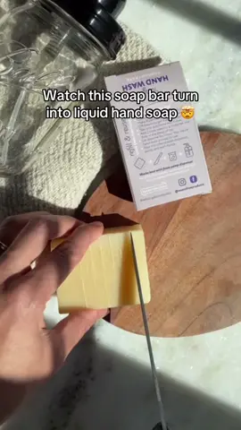 Do you prefer using liquid hand soap but hate the plastic waste and messy refill? 😒 Try out hand soap paste, a concentrate that dissolves in water to make liquid hand soap! Each bar makes up to one GALLON of liquid hand soap, lasting months. #zerowaste #plasticfree #EcoFriendly #sustainable  