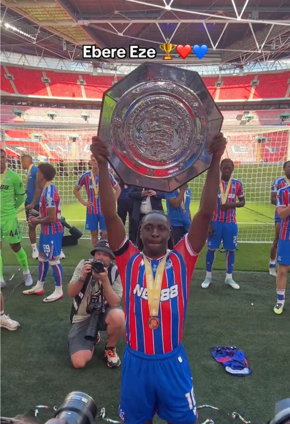 Ebere Eze. Champion. 🏆 #FACommunityShield #FACup #CPFC #EmiratesFACup 