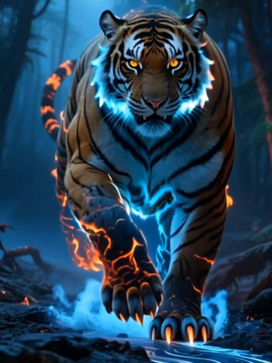 Live Wallpaper Caption: You’ve Never Seen a Tiger Like This 🔥🐯🌊 #tiger  #aiart #ai #fyp   #wallpaper #livewallpaper #viral 