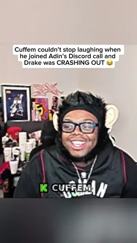 Cuffem couldn’t stop laughing when he joined Adin’s Discord call and Drake was CRASHING OUT #drake #adinross #cuffem #fyp 