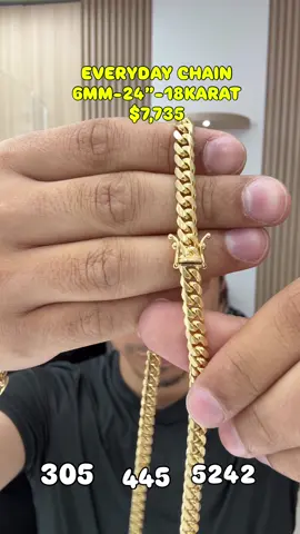 Oro 18 Kilates disponible Oro italiano #amauryjewelry #cubanos #cubanosporelmundo 