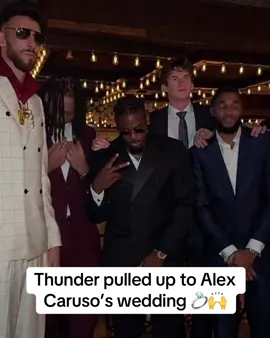 OKC showing out for Alex Caruso. 🤞💍 (ayodos_11/IG, chetholmgren/snap) #thunder #NBA #hoops #basketball #okcthunder 