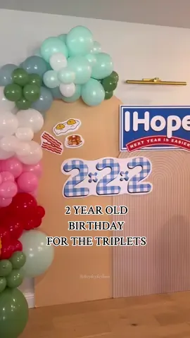 Only shared this on IG but this was the best bday for our triplet 2 year olds 😆. 2x2x2 a classic. We had brunch and wore PJs. #two #birthdayparty #ihop #toddlers @IHOP 