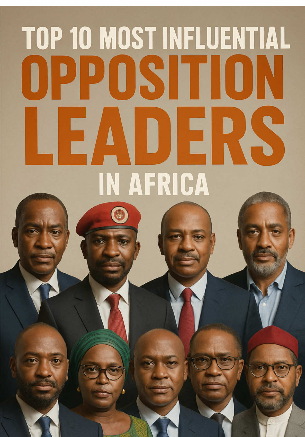 TOP 10 MOST INFLUENTIAL OPPOSITION LEADERS IN AFRICA