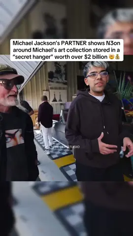 Michael Jackson’s PARTNER shows N3on around Michael’s art collection stored in a “secret hanger” worth over $2 billion 🤯💰 #michaeljackson #kingofpop #art 
