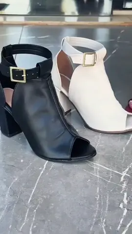 Sandália Feminina Moda Casual Ankle Boots Fechada Salto Alto Grosso 7,5cm Tendência Antiderrapante   #CapCut 