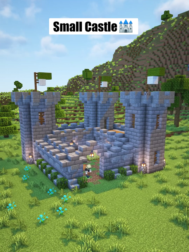 Small Castle🏰 Minecraft Tutorial #minecrafttutorial #minecraftbuilding #tutorial  #minecraftideas #Minecraft #fyp #fypp 
