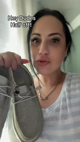 These are my favorite! They are HALF OFF! Go grab them while you can! @HeyDude #heydudeshoes #heydudes #halfoff #tiktokshopdeals