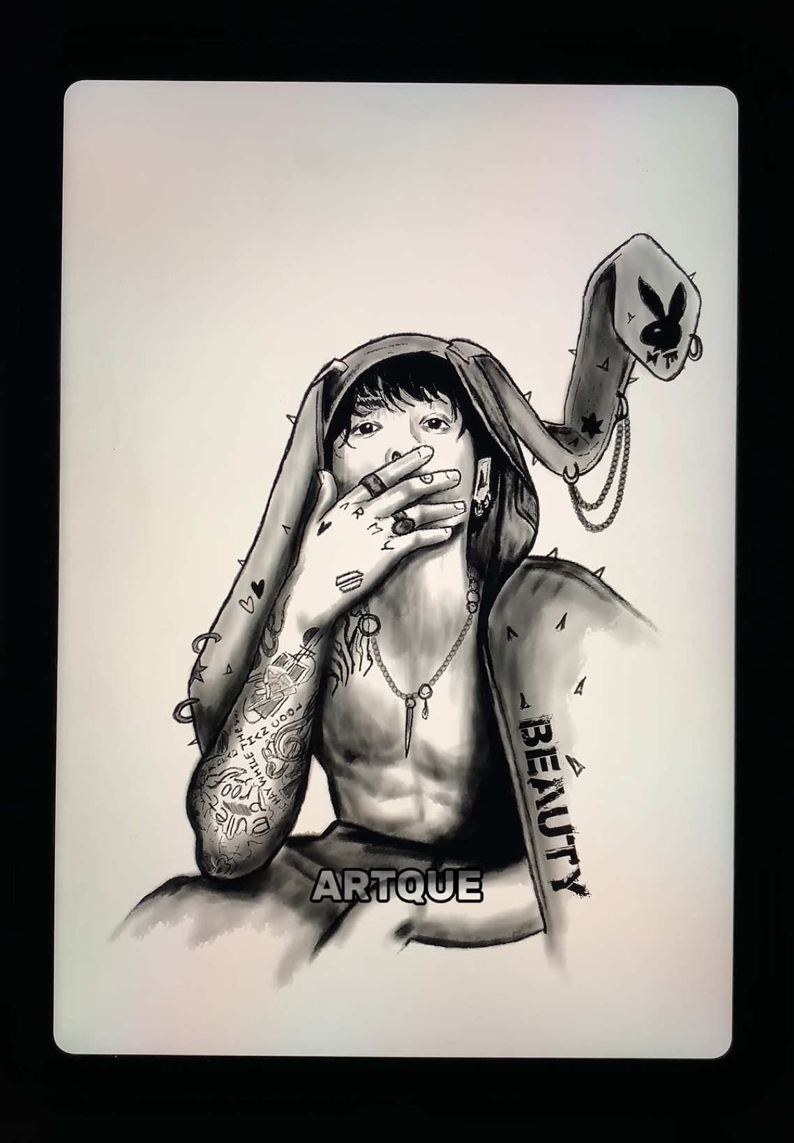 Hopped to the trend with DOUBLE BUNNY 🐰🖤 @AbjkMRstY  PS: Do not redraw, re-edit, repost, re upload or use for commercial purposes without permission 🛑 Follow us on TikTok, YouTube, instagram, twitter & Facebook for more 🙌🏻  #bts #jungkook #bts_official_bighit #jeonjungkook #btsanimation #jk #fanart #draw #lipshipneckfinger #arttrend #trendtiktok #tiktokart #foryou #fyp #viral #art #trend #doublebunny #jungkooki @hobipower @BTS 
