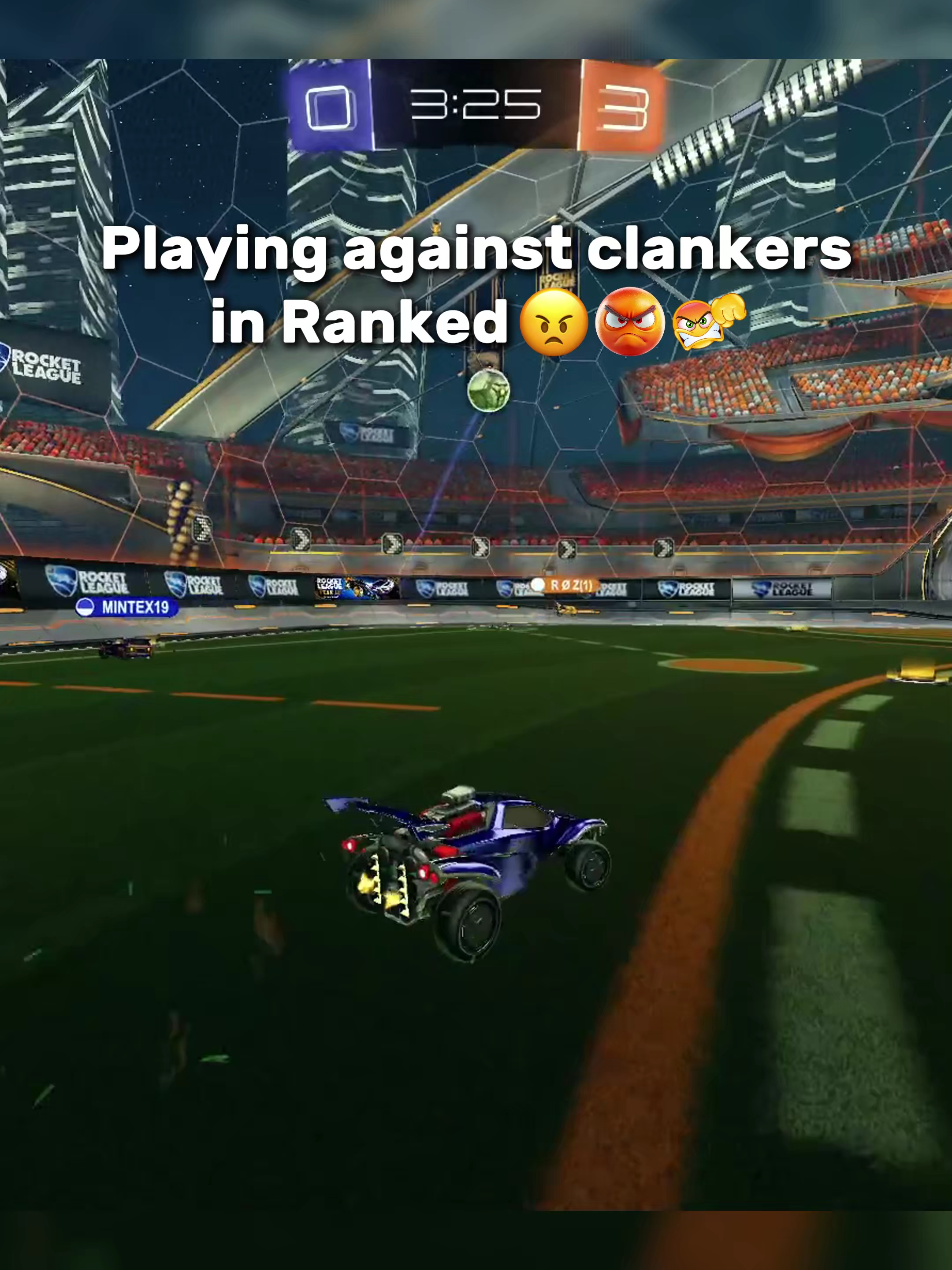 Played against bots twice in Ranked😭 #rl #fyp #rocketleague #lmao #clanker #bots