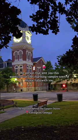 48 hours in Mystic Falls aka Covington, Georgia 🖤 Stay in a TVD themed Airbnb @feelingepicinmysticfalls This Airbnb can sleep up to 8 guests and was designed to look like the Salvatore brothers house. It's only a 3 minute drive to the town square and golf carts are included with your stay!  Dont pass up a visit to the welcome center! Covington is considered to be the Hollywood of the South and over 150 movies and TV shows have been filmed there! You'll find many movie props, maps and information here!  Plan your The Vampire Diaries tour! This can be self guided or with a group. I went with a private tour guide- Roo On The Move (you can find her on FB to book a tour with her!). She was an extra in the show and knows so much about the area. I was able to customize my tour and spent as much time as needed in each location! 1,000/10 recommend!  ‼️ Please remember when you visit filming locations that most of these are houses and private property. Here are a few found in Covington-  Sheriff Forbes and Caroline’s House Address: 2118 Floyd Street NE Covington, GA  Gilbert House Address: 2104 Floyd Street NE Covington, GA Lockwood Estate Address: 2129 East Street Covington, GA  Isabella’s House Address: 2146 Conyers Street SE Covington, GA  Gram’s House Address: 2136 Conyers Street SE Covington, GA  #tvd #discovcov #discovercovington 