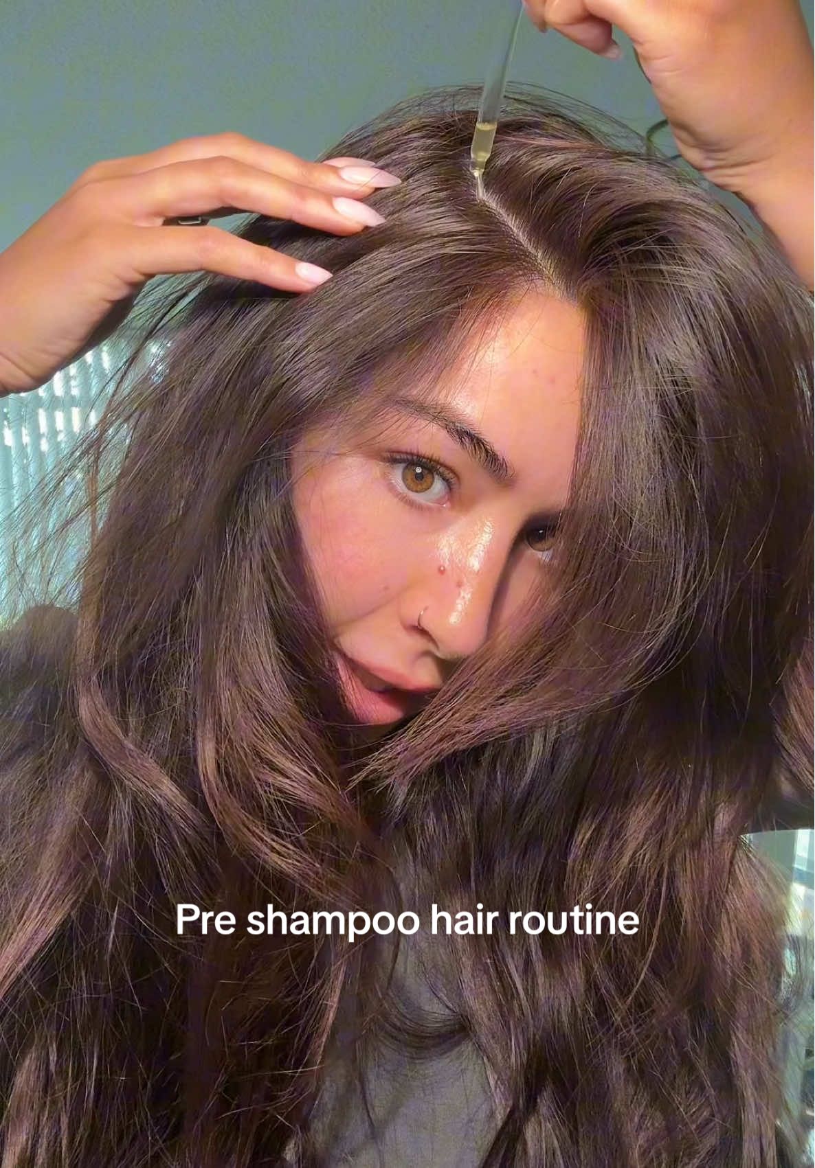 The secret to healthy, dreamy hair starts before shampoo 👀 #hairroutine #healthyhair #hairoiling #fyp 