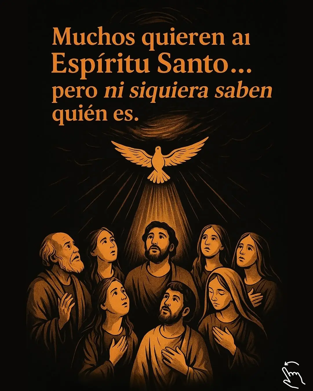 1. ¿Quién es el Espíritu Santo?   El Espíritu Santo es la tercera persona de la Trinidad: Dios Padre, Dios Hijo y Dios Espíritu Santo. No es una fuerza impersonal, sino *una persona divina con voluntad, emociones e inteligencia. Versículo clave:   - “No entristezcáis al Espíritu Santo de Dios…”(Efesios 4:30) – demuestra que tiene emociones.   - “El Espíritu todo lo escudriña, aun lo profundo de Dios.” (1 Corintios 2:10) – muestra su sabiduría. --- 2. El Espíritu Santo en el creyente  Cuando una persona cree en Cristo, el Espíritu Santo *viene a habitar en ella. Versículo clave:  - “¿No sabéis que sois templo del Espíritu Santo…?” (1 Corintios 6:19) Su presencia es permanente y tiene varios propósitos: - Regenera: da nueva vida (Tito 3:5)   - Sella: garantiza la salvación (Efesios 1:13)   - Guía: dirige al creyente (Romanos 8:14)   - Santifica: transforma el carácter (Gálatas 5:22-23) --- 3. Poder del Espíritu Santo  Jesús prometió que el Espíritu daría *poder para testificar y vivir en obediencia. Versículo clave:  - *“Pero recibiréis poder cuando haya venido sobre vosotros el Espíritu Santo…”* (Hechos 1:8) Este poder no es solo para milagros, sino también para: - Vivir en victoria sobre el pecado   - Tener valentía para predicar   - Amar como Cristo (Romanos 5:5) --- 4. Fruto del Espíritu El resultado de una vida rendida al Espíritu es el fruto espiritual, evidencia de carácter transformado. Versículo clave:   - “Mas el fruto del Espíritu es amor, gozo, paz…” (Gálatas 5:22-23) No es algo que se fuerza, sino que *fluye de una comunión constante con Dios. --- 5. No apagar ni resistir al Espíritu  Es posible entristecer o apagar al Espíritu si vivimos en desobediencia o descuidamos nuestra vida espiritual. Versículos clave:  - “No apaguéis al Espíritu.”* (1 Tesalonicenses 5:19)   - “Duros de cerviz… resistís siempre al Espíritu Santo…”(Hechos 7:51) --- Conclusión:   El Espíritu Santo es esencial para la vida cristiana. Él habita, guía, capacita, consuela y transforma. Vivir en comunión con Él es vivir en plenitud (Efesios 5:18). #EspirituSanto ##omnisciente  #omnipresente ##vidacristiana  #evangelio 