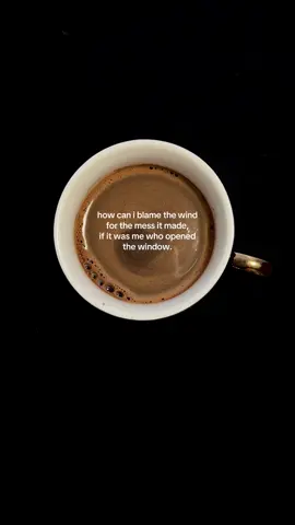 how can i blame the wind for the mess it made, if it was me who opened the window #coffee #coffeetok #lifelessons #thoughts #HealingJourney 