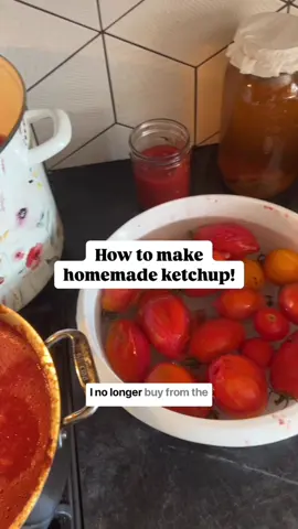 You have to try homemade ketchup. SO good and no guilt! #cookingfromscratch #cookbook #EasyRecipe #homemaderecipe #ketchuprecipe 
