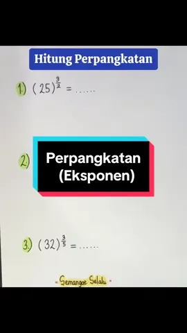 Hitung Perpangkatan (Eksponen) . . . . #hitung #belajaronline #math #perpangkatan #fypmath #semangatselalu 