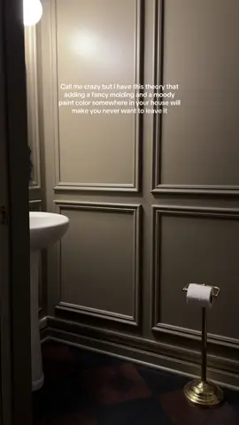 Powder bath update even better than I dreamed 🫶🏼 and a message I 💯 believe 🙃 I ran out of paint so I'll be finishing up painting later this week. We're so close!  #diyhome #diyprojects #DIY #homedecorinspo #diyhomeimprovement #homeinspiration #bathroomdesign #bathroommakeover #diyproject #accentwall 