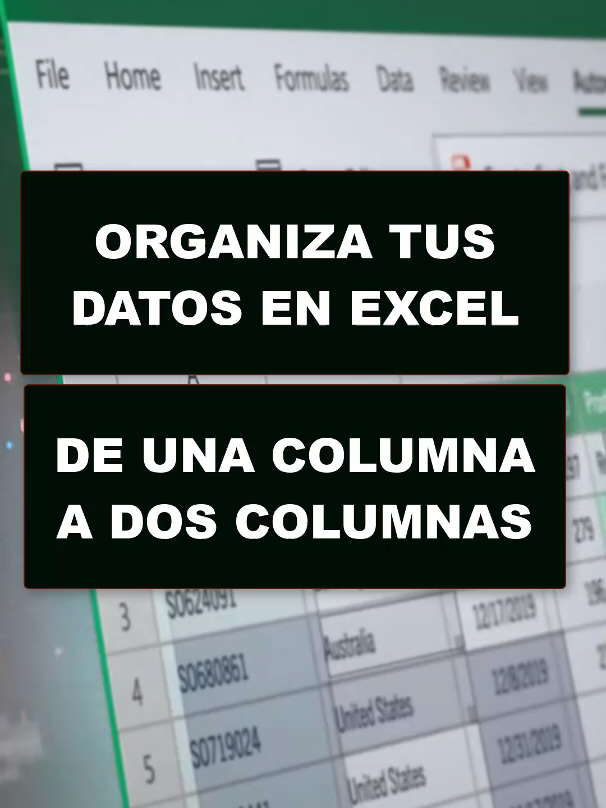 Organiza tus Datos en Excel: De una Columna a Dos Columnas #AprendeEnTikTok #AprendeConTikTok #excelentiktok #aprendeexcel #excel #paratii #paratiiiiiiiiiiiiiiiiiiiiiiiiiiiiiii