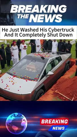 He Just Washed His Cybertruck And It Completely Shut Down#fypシ #us #foryoupage  #tiktok #news 
