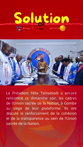 #RDC Le Président Félix Tshisekedi a encore rencontré ce dimanche soir, les cadres de l’Union sacrée de la Nation, à #Gombe au siège de leur plateforme. Ils ont discuté le renforcement de la cohésion et de la transparence au sein de l’Union sacrée de la Nation. #FélixTshisekedi #Kinshasa #Congo 