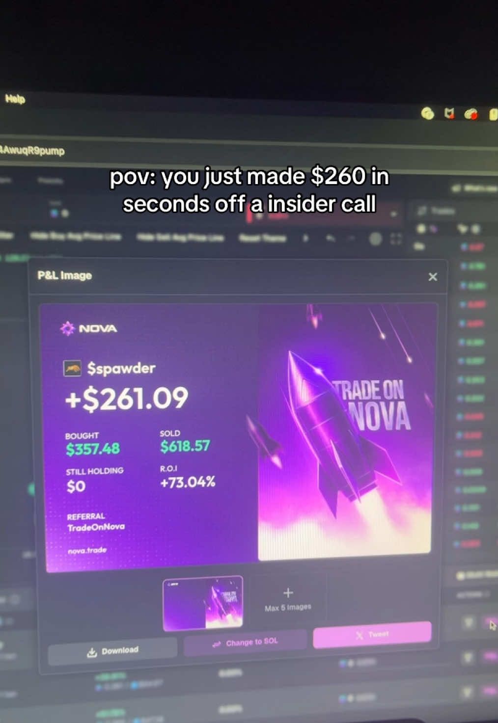 all calls in my tg (link in bio) #memecoins #fyp #solana #trading #mindset 