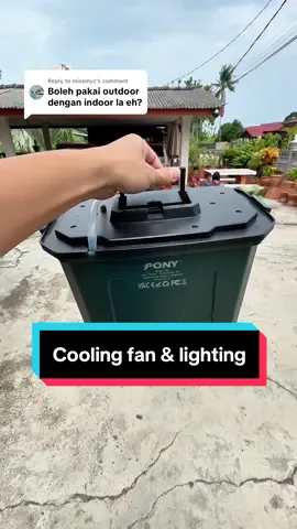 Replying to @missmyz outdoor, indoor boleh pakai bateri tahan boleh jadi cooling fan & lampu #portablefan #coolingfan #campingportablefan #2in1lightingfan #lightingfan #kipaswapair #pony