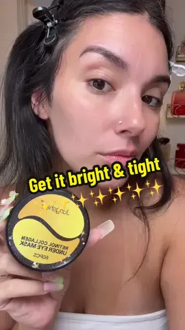How do I get my under eyes so bright and tight?! @Jungshea SKINCARE collagen retinol under eye masks are the most hydrating  and brightening thing for your under eyes and even better they’re UNDER ten dollars 💁🏽‍♀️✨ #jungsheaskincare #koreanskincare #undereyemask #skincareworthbuying #byebyeundereyebags #tiktokshop #tiktokshopfinds #foryoupage #fyp #forupage 