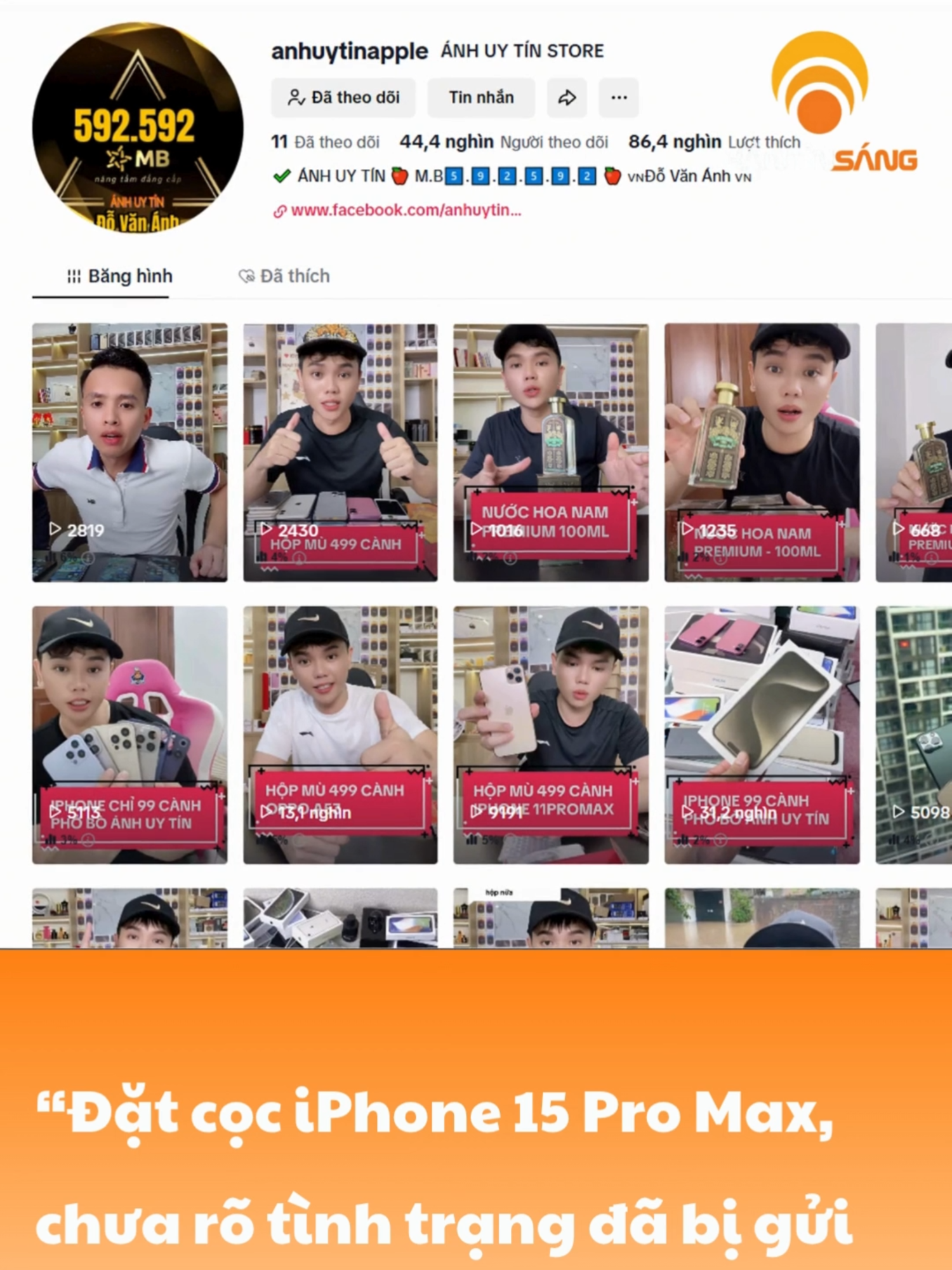 Đặt cọc iPhone 15 Pro Max, chưa rõ tình trạng đã bị gửi ép hàng #canhbao #luadao #epkhachnhanhang #iphone15promax #matcoc #bantinsang #tintuc