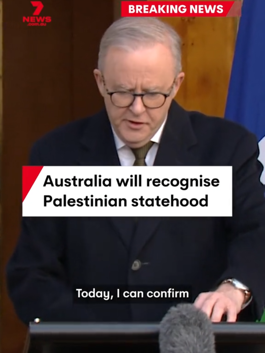 Prime Minister Anthony Albanese has announced Australia's plan to recognise a Palestinian statehood. The government has previously emphasised that Hamas should not be involved in any Palestinian government and Israel's security should be guaranteed. #israel #palestine #gaza #middleeast #breakingnews #7NEWS