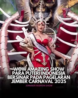 Wow roar banget para Puteri Indonesia di @JEMBERFASHIONCARNAVAL 2025😱🔥🔥 Yg terakhir ci pat  @Patricia Gouw bonus ya guys selaku  b2b2b2b MC Puteri Indonesia 🤩 #pageant #pageanista #pageantloverindonesia #pageantlovers #fypシ゚ #fyppppppppppppppppppppppp #best #puteriindonesia #jemberfashioncarnaval #jember 