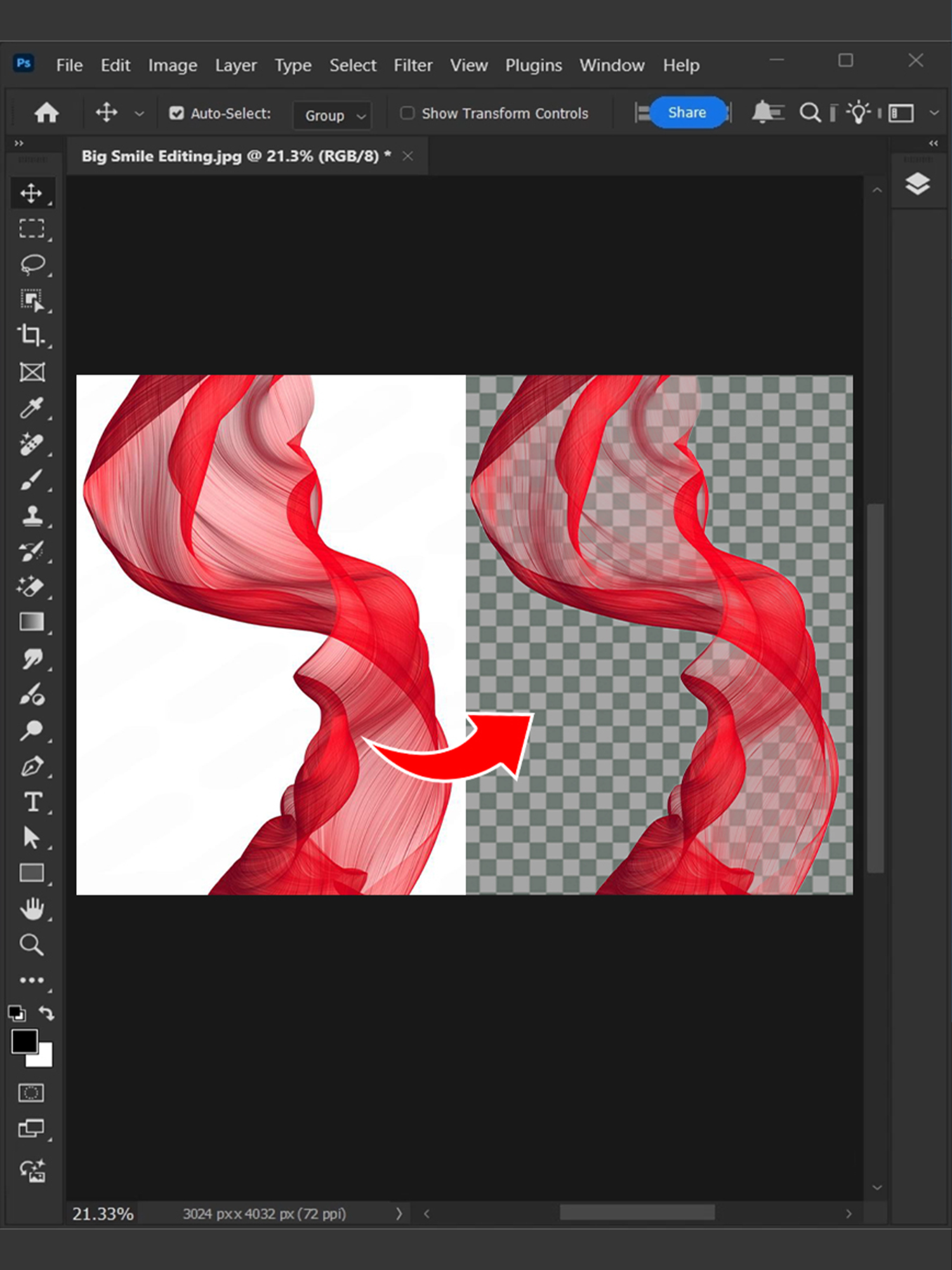 How to remove and select complicated background of transparent objects in Adobe Photoshop #bigsmileediting #photoshop #tutorials #photoshoptutorial #adobephotoshop