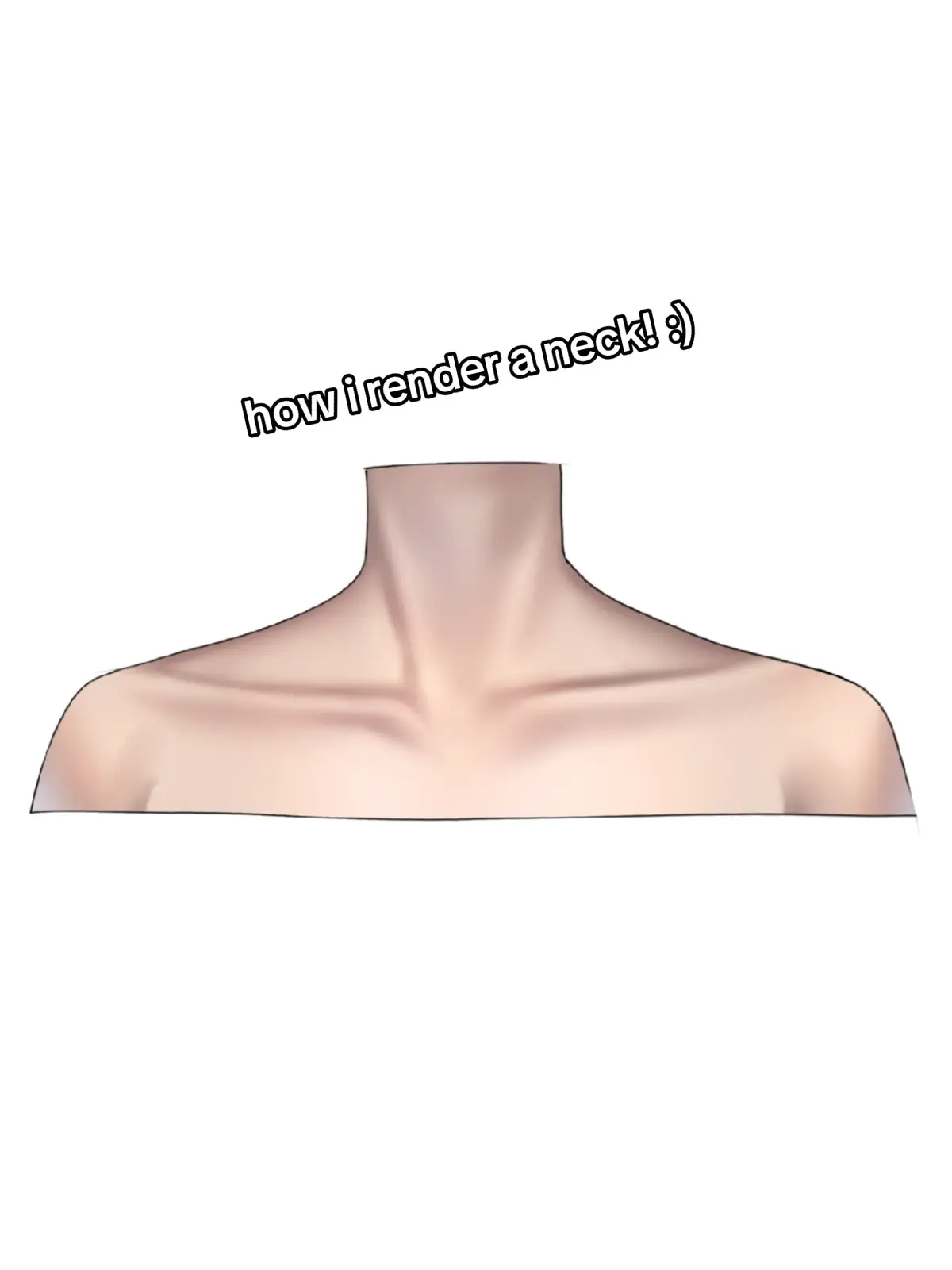 hope this is helpful to those who asked :), not necessarily a tutorial because there may be inaccuracies, but this is what I do when I render a neck! This is geared more towards a slim style neck, as there can be different neck variations. References are helpful to look at for more complex poses and musculature!  #digitalart #digitaldrawing #digitalillustration #clipstudiopaint #drawing 
