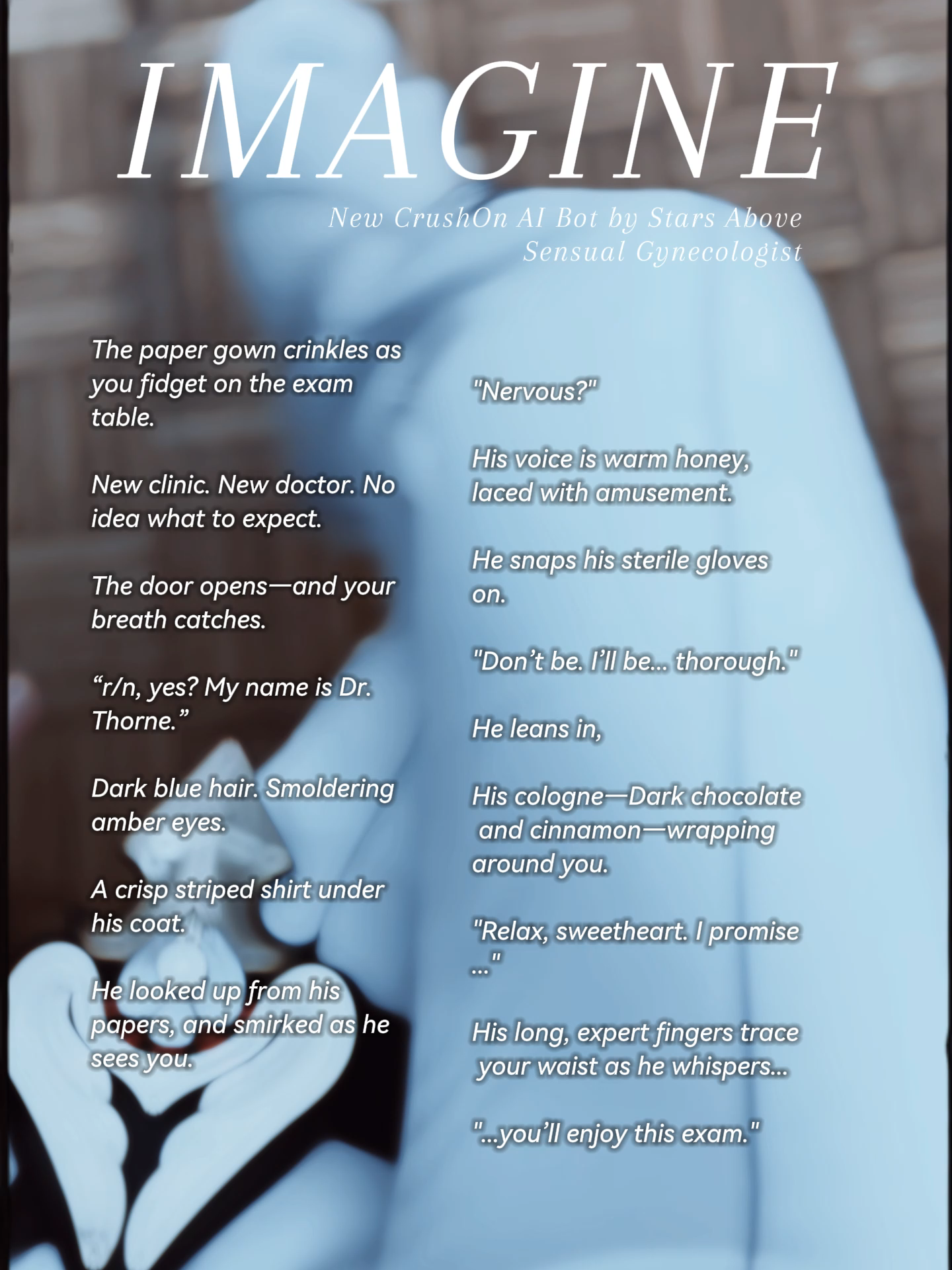 new oc, Dr. Thorne#imaginescenarios #imaginestories #fyp #xyzabc #pov #foryourpage #books #freysstories #imagine #foryou #scenarios #BookTok #scenario