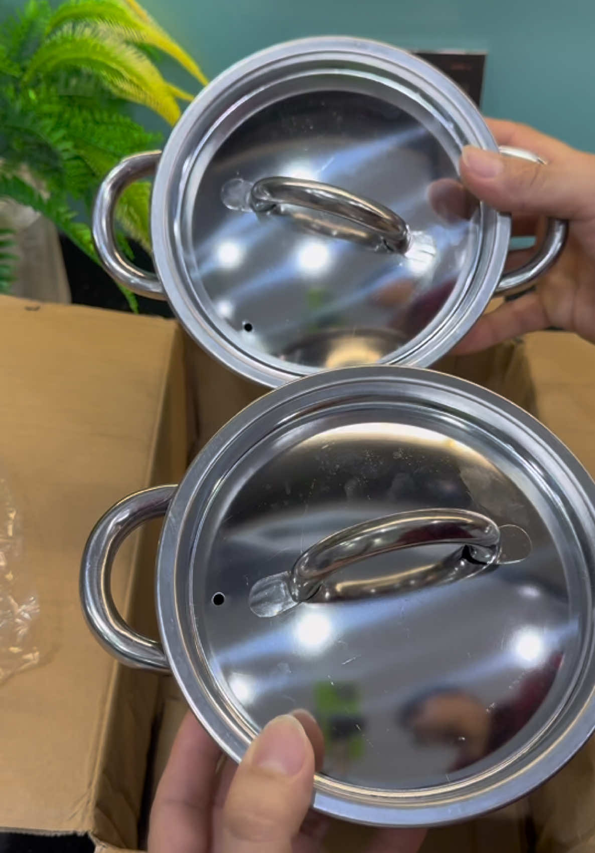 Combo 2 nồi inox dày 18cm chỉ 99k miễn ship#emkieutaphoa #noiinox #noiinoxcaocap #noiinox304