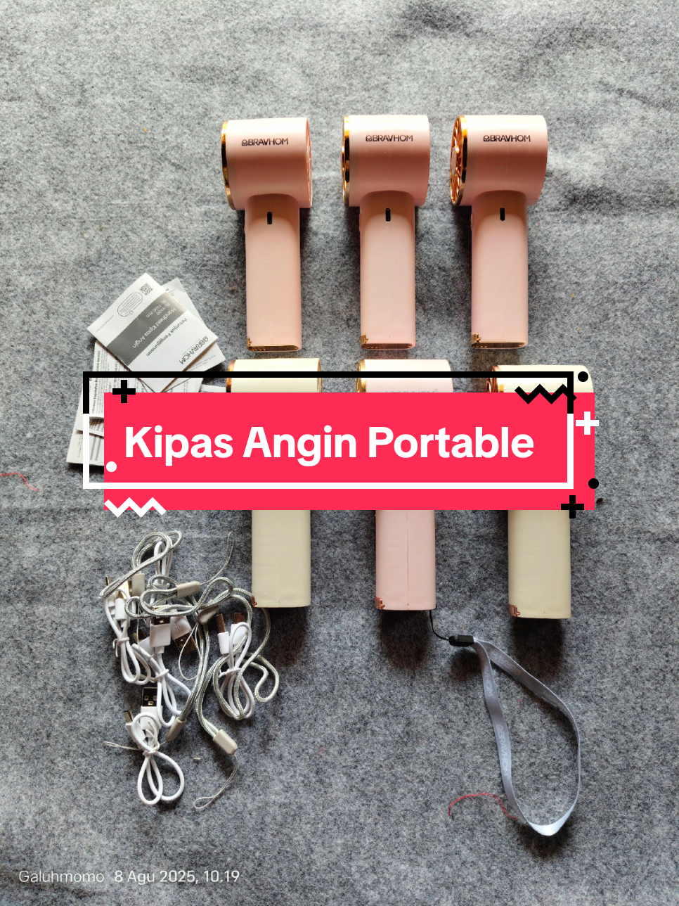 kipas angin mini, batrai 3600 mAh, mudah d bawa kmna2, bisa d jdikan powerbank jua.. cuss #kipasanginportable #kipasanginmini #bravhom #kipasmini #powerbank 