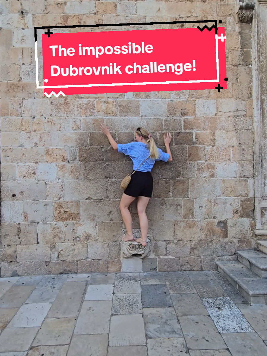 How did we do?😭😂 Did you try this challenge yet? Its located  right inside the walls of Dubrovnik,  youre supposed to step up take ypur shirt off, turn and put it back on✅️ 