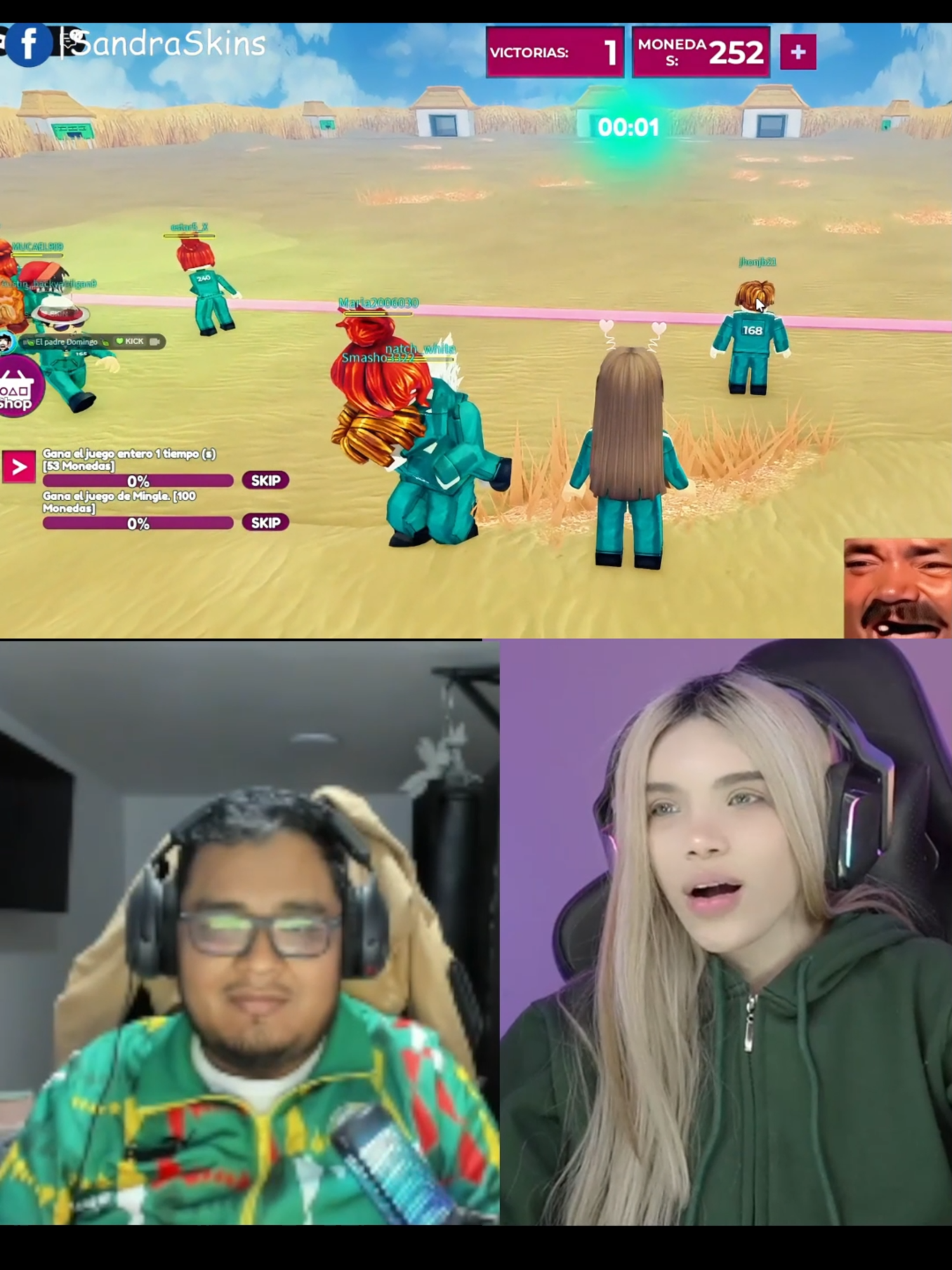 Sandraskins y Smash en Roblox 😆​ #sandraskins #smashdota #kick #perú🇵🇪 #streamer #clips #sandraskinsclips #dota2 #paratii