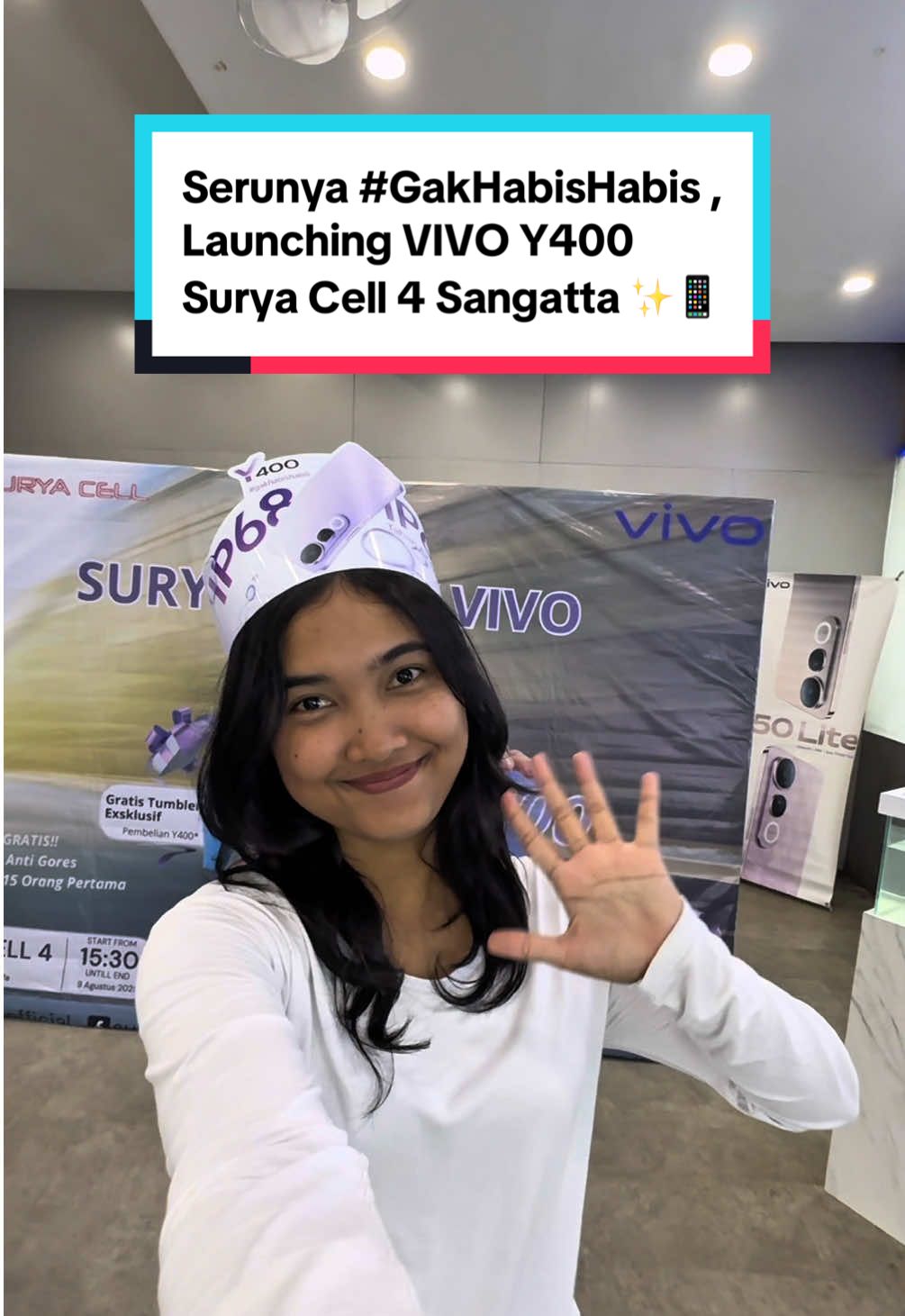 Yuk ikut aku seru-seruan bareng di acara gathering & launching vivo Y400 di Surya Cell 4, Sangatta! 📱✨ #vivoY400 #GakHabisHabis #GaskuY