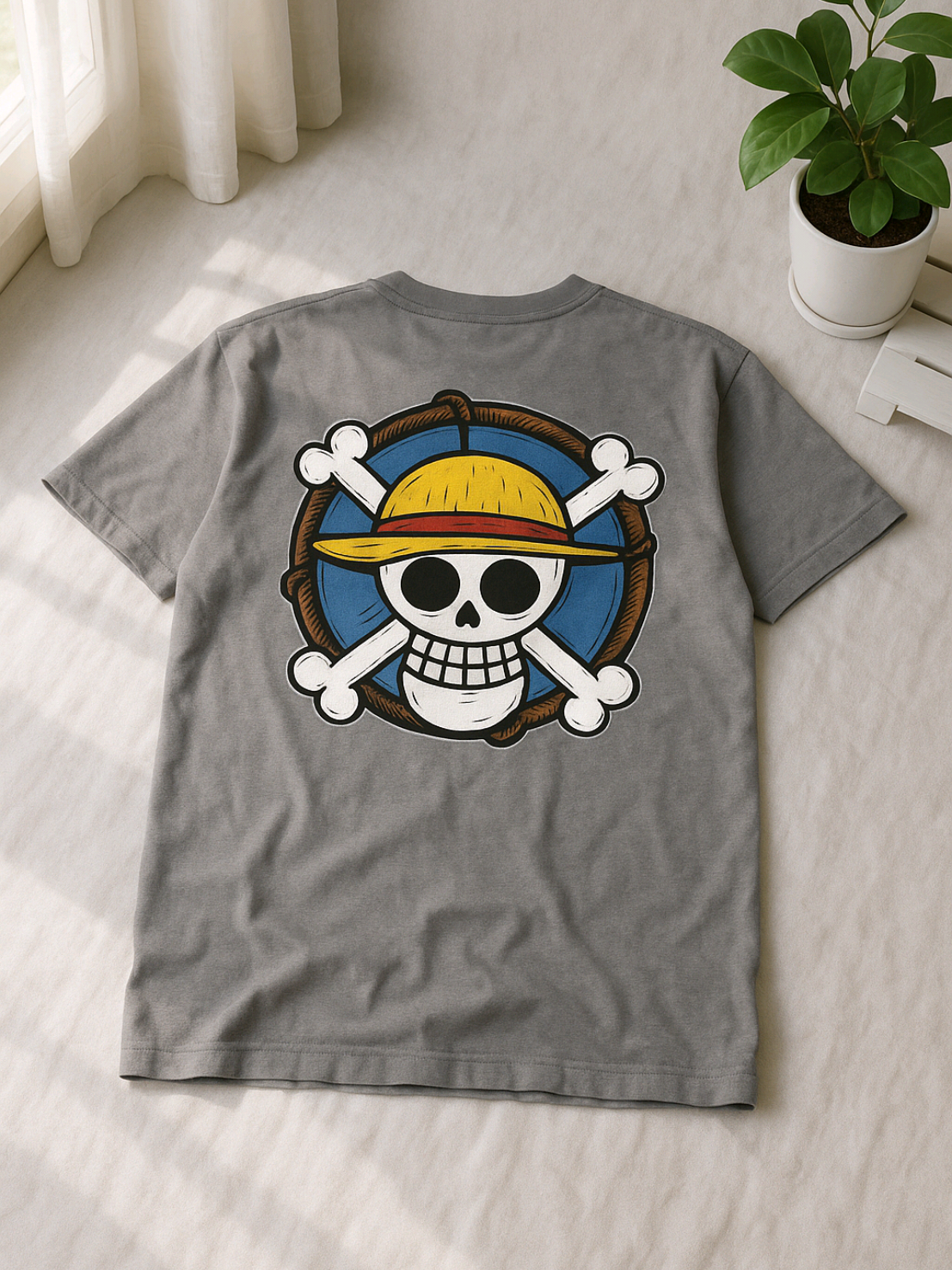 Kaos Dewasa Gambar Bendera Topi Jerami One Piece #rekomendasi #kaos #onepiece #luffy #keren #foryou 