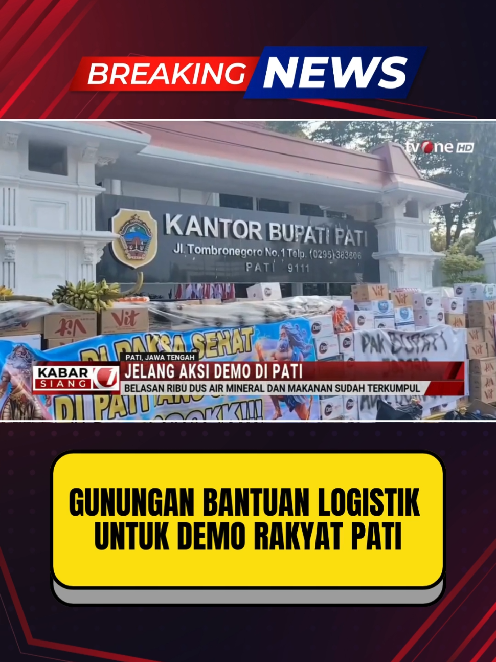 Jelang Aksi Demo Di Pati #bupatipati #jawatengah #pati #tvone #beritahariini #beritaterkini 