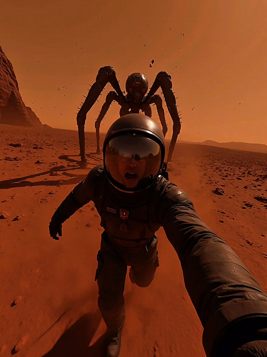 8K Live Wallpaper. POV: You’re sprinting across Mars in a high-tech spacesuit… and something terrifying is right behind you. 🕷🚀 The dust, the wind, the chaos—this isn’t just VR, it’s survival.  #VR360Experience #CinematicVR #SciFiThriller #livewallpaper4k #fyp 